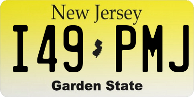 NJ license plate I49PMJ