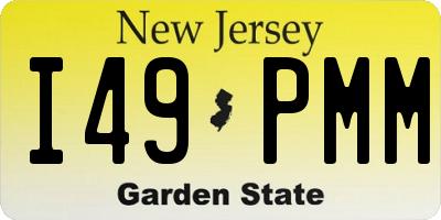 NJ license plate I49PMM