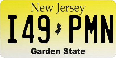 NJ license plate I49PMN