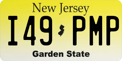 NJ license plate I49PMP