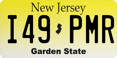 NJ license plate I49PMR