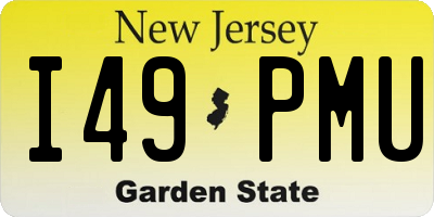 NJ license plate I49PMU
