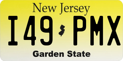 NJ license plate I49PMX