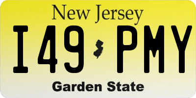NJ license plate I49PMY