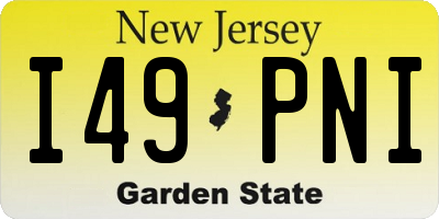NJ license plate I49PNI