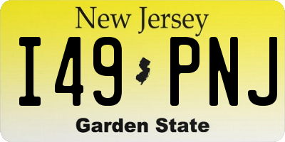 NJ license plate I49PNJ