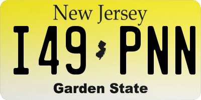 NJ license plate I49PNN