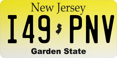 NJ license plate I49PNV
