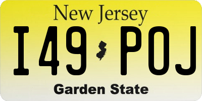 NJ license plate I49POJ