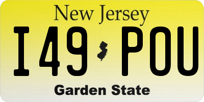 NJ license plate I49POU