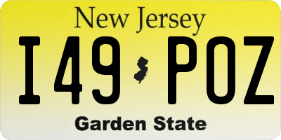 NJ license plate I49POZ