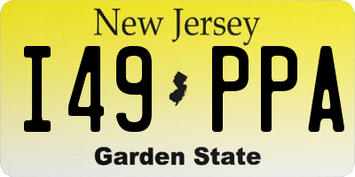 NJ license plate I49PPA