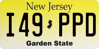 NJ license plate I49PPD