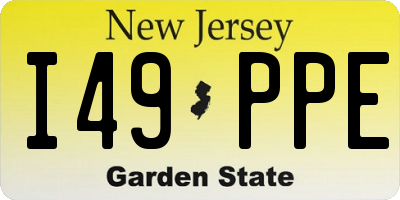 NJ license plate I49PPE