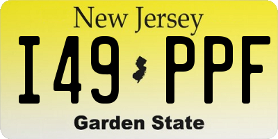 NJ license plate I49PPF