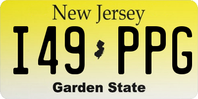 NJ license plate I49PPG
