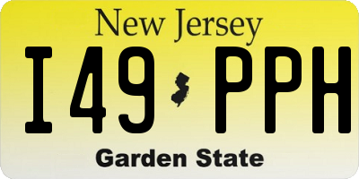 NJ license plate I49PPH