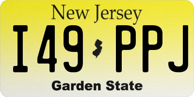NJ license plate I49PPJ