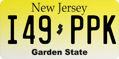 NJ license plate I49PPK