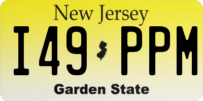 NJ license plate I49PPM