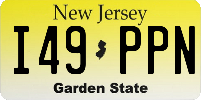 NJ license plate I49PPN