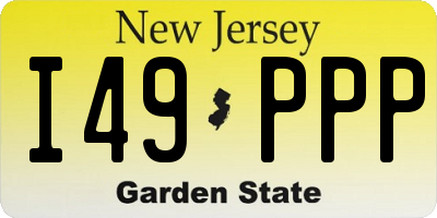 NJ license plate I49PPP