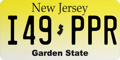 NJ license plate I49PPR