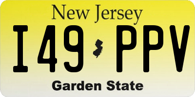 NJ license plate I49PPV
