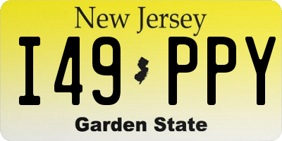 NJ license plate I49PPY
