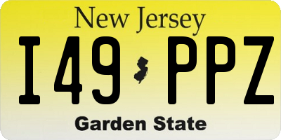 NJ license plate I49PPZ