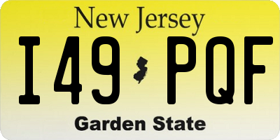 NJ license plate I49PQF