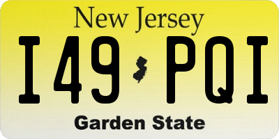 NJ license plate I49PQI