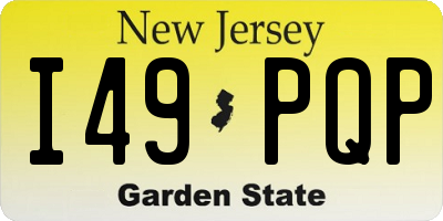 NJ license plate I49PQP