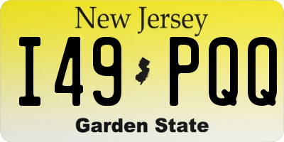 NJ license plate I49PQQ