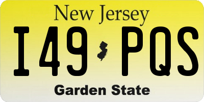 NJ license plate I49PQS