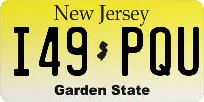 NJ license plate I49PQU
