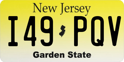 NJ license plate I49PQV