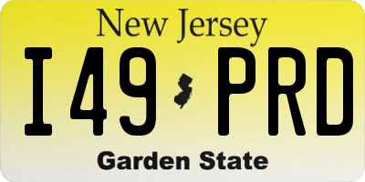 NJ license plate I49PRD