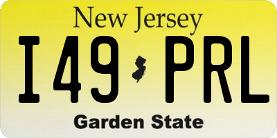 NJ license plate I49PRL