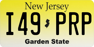 NJ license plate I49PRP