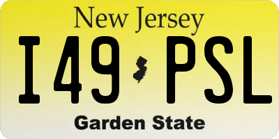 NJ license plate I49PSL