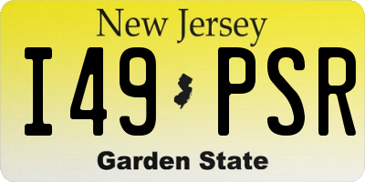 NJ license plate I49PSR