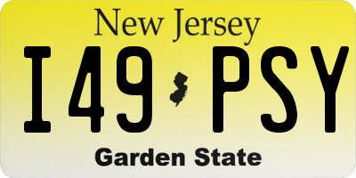NJ license plate I49PSY