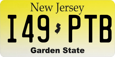 NJ license plate I49PTB