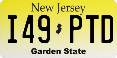 NJ license plate I49PTD