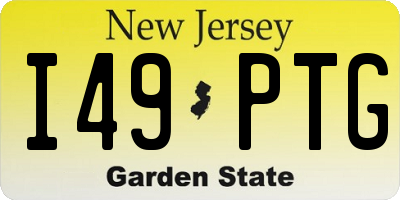 NJ license plate I49PTG