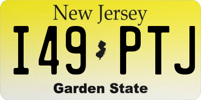 NJ license plate I49PTJ
