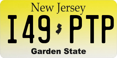 NJ license plate I49PTP