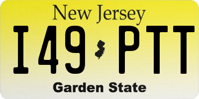NJ license plate I49PTT