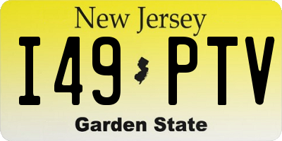 NJ license plate I49PTV